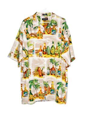 Koman Sport Multicolor Short Sleeve Hawaiian Shirt - XXL. 100% Polyester